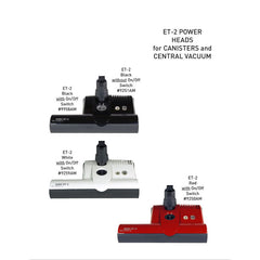 SEBO ET Power Head with on/off Switch for D4, E3, K3, C3.1, and Felix Vacuums