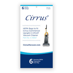 Cirrus CPU4T HEPA Paper Replacement Vacuum Bags 6 Pack