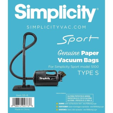 Simplicity S100 & Sport Replacement Paper Bags - 6 Pack