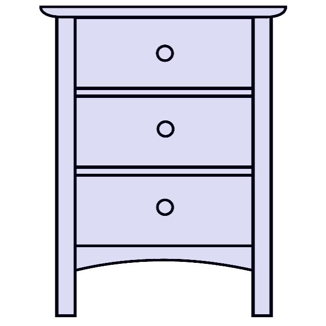 Vermont Furniture Heartwood Bed 3 Drawer Nightstand
