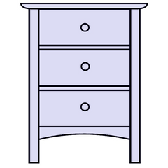 Vermont Furniture Heartwood Bed 3 Drawer Nightstand