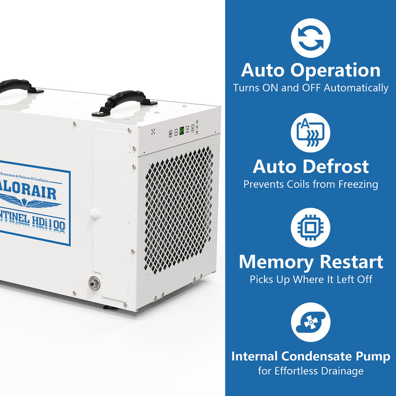 Alorair Sentinel HDi100 Crawl Space Dehumidifier with Pump 220 Pints/ Day