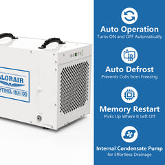 Alorair Sentinel HDi100 Crawl Space Dehumidifier with Pump 220 Pints/ Day