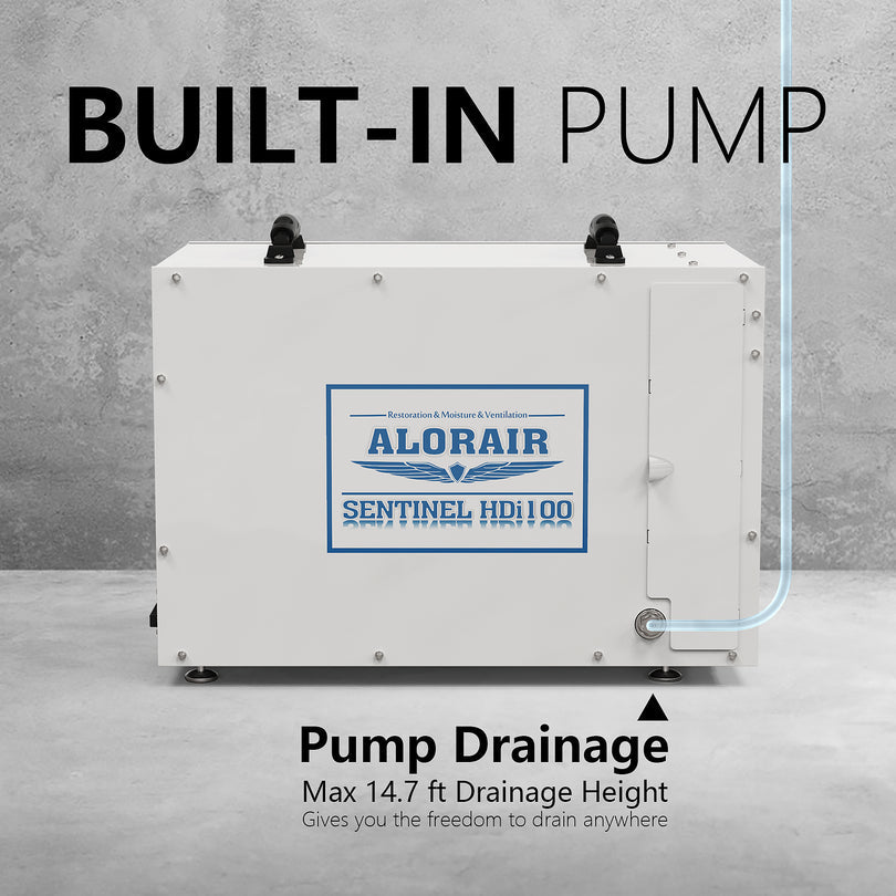 Alorair Sentinel HDi100 Crawl Space Dehumidifier with Pump 220 Pints/ Day