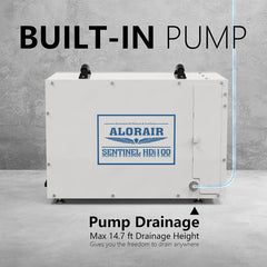 Alorair Sentinel HDi100 Crawl Space Dehumidifier with Pump 220 Pints/ Day