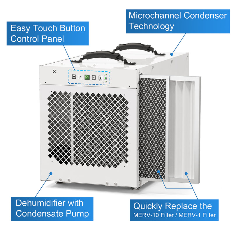 Alorair Sentinel HDi100 Crawl Space Dehumidifier with Pump 220 Pints/ Day