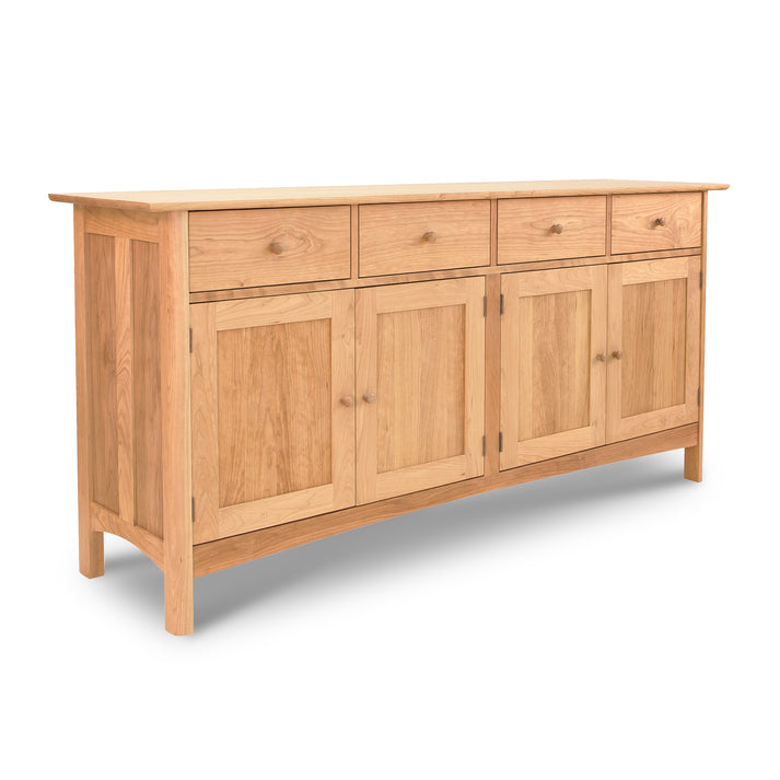 Vermont Furniture Heartwood Long Sideboard with Glass Hutch Top