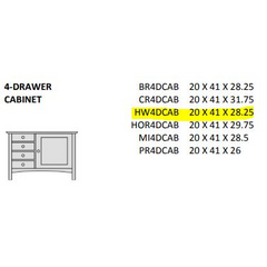 Vermont Furniture Heartwood Small Storage Chest 4 Drawers 1 Door