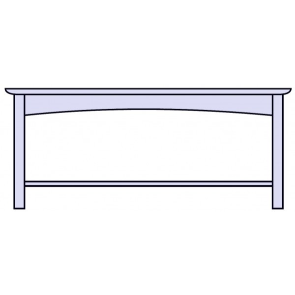 Vermont Furniture Heartwood Coffee Table with Slatted Shelf