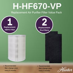 Hunter Replacement Filter Value Pack for HP670