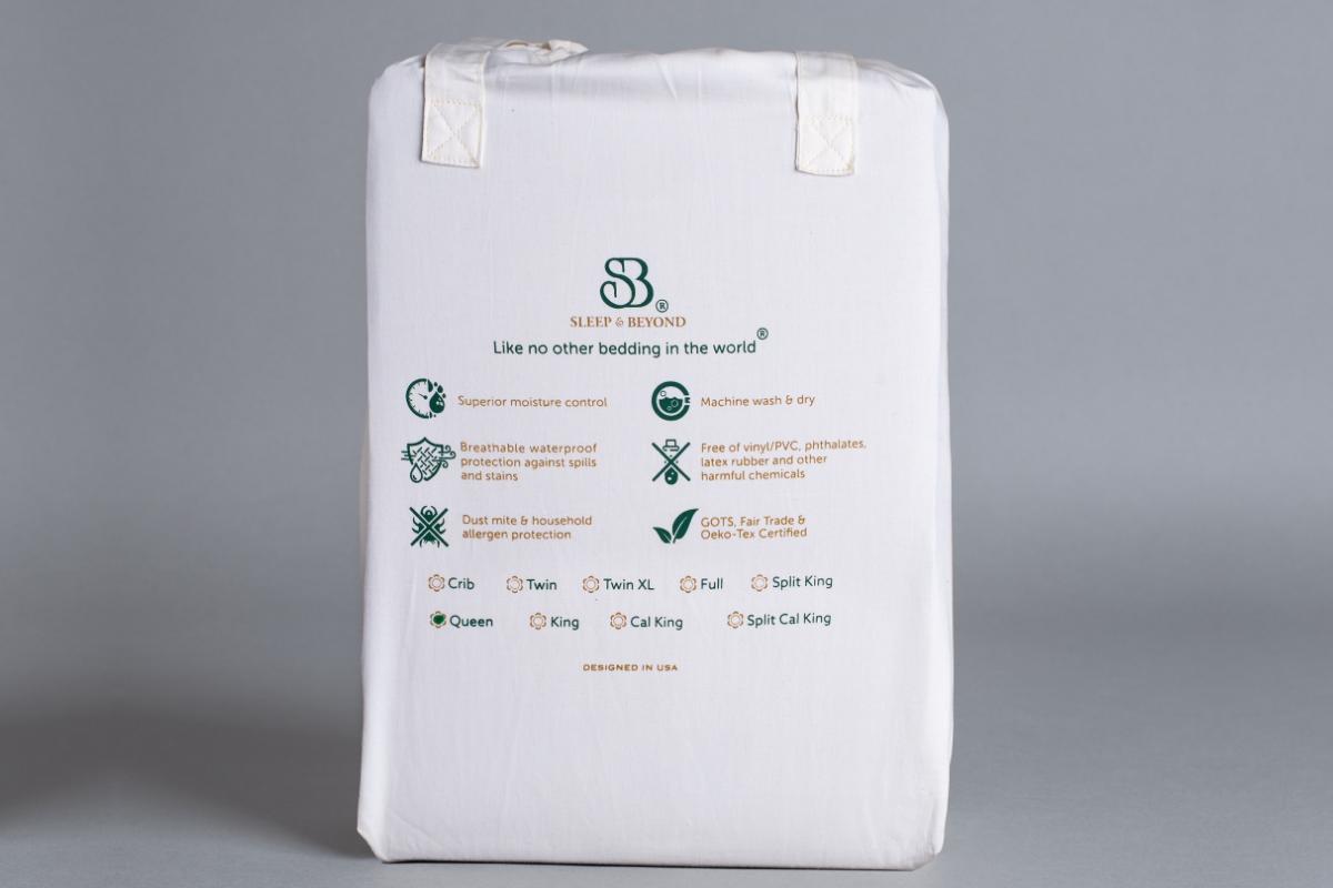 Sleep & Beyond Organic Cotton Waterproof Mattress Protector