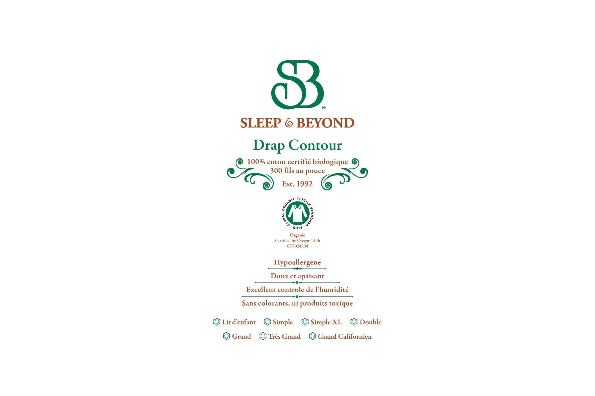 Sleep & Beyond Organic Cotton Fitted Sheet