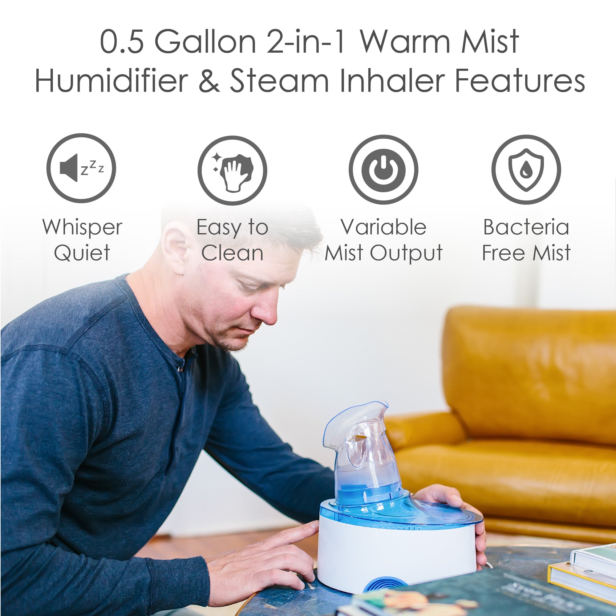 Crane 2-in-1 Warm Mist Humidifier & Respiration Steam Inhaler – Allergy  Buyers Club