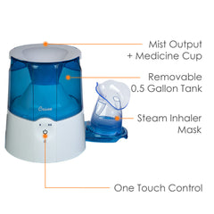 Crane 2-in-1 Warm Mist Humidifier & Respiration Steam Inhaler