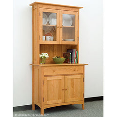 Vermont Furniture Heartwood Small Sideboard with Glass Hutch Top